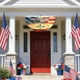 thumbnail image 4 of 250 Year American Anniversary Flag,USA Fan Flag,23.6"x47.2" Patriotic Half Fan Banner Bunting Flags 4th of July Decorations American Flag Banners for Wall,Front Door,Porch,Fence Decor, 4 of 8