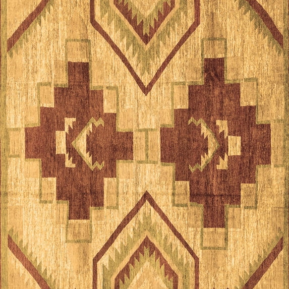 Ahgly Company Indoor Square Abstract Brown Modern Area Rugs, 4' Square