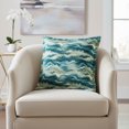 thumbnail image 2 of Renue Aurora 21" Square Velvet Accent Pillow in Teal Juniper (Set of 2), 2 of 10