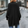 thumbnail image 6 of Cardigan Sweaters for Women Long Casual Solid Long Sleeve Cardigan Sweater Coat, 6 of 6