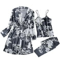 thumbnail image 1 of Gibobby Conjunto de pijama Conjunto De Pijamas para Mujer Pijamas De Talla Grande para Mujer Pijamas Informales Tirantes De Encaje para Mujer Pantalones Cortos(Gris,G), 1 of 4
