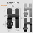 thumbnail image 3 of GBAYXJ Flip Lock With Combination 90/180 Sliding/Swinging Door Lock For Gate Barn Garage Window Cabinet 3 Digit Password Keyless, 3 of 9