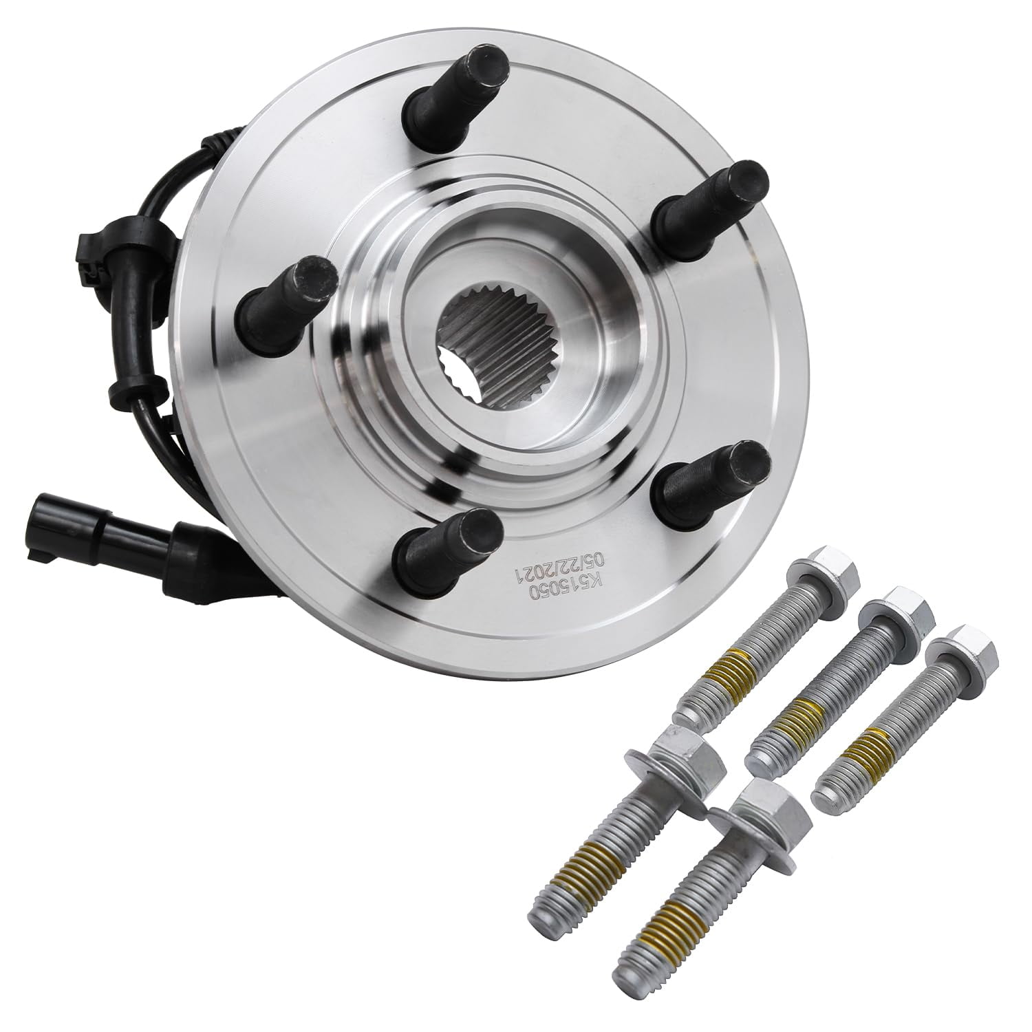 Detroit Axle - Front Wheel Bearing Hubs for 2002-2005 Ford Explorer Mercury Mountaineer Lincoln Aviator, 2002 2003 2004 2005 Replacement Wheel Bearing and Hubs Assembly Set