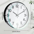 thumbnail image 5 of Unique Bargains Simple Wall Clock with Big Arabic Numerals Black and White, 5 of 6