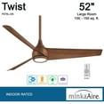 thumbnail image 4 of F678L-DK-Minka Aire Fans-Twist - 3 Blade Ceiling Fan with Light Kit-14.5 Inches Tall and 52 Inches Wide-Distressed Koa Finish, 4 of 7