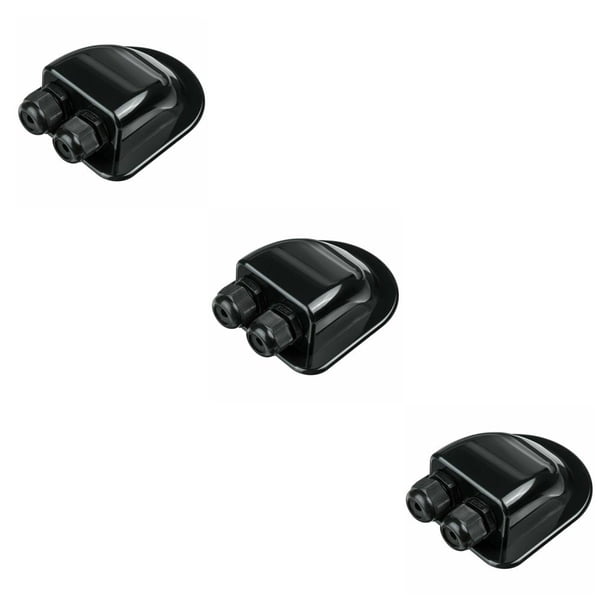 Kenally Panel solar Caja de prensaestopas de entrada de cable doble Cubierta de yate Campervan Camper Black Type1 NO1