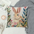 thumbnail image 2 of Nawypu  Easter Floral Pillow Covers Spring Flowers Bunny Holiday Cushion Cases Rabbit Decoration for Home Couch, 2 of 5