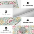thumbnail image 5 of Pink Green Flowers Outdoor Rug 5x7 Ft, Non Slip Washable Area Rug, Country Botanical Abstract Floral Patterned Patio Rugs Carpet Runner, Large Floor Mat for Indoor/Outdoor Deck Porch Camping, 5 of 8