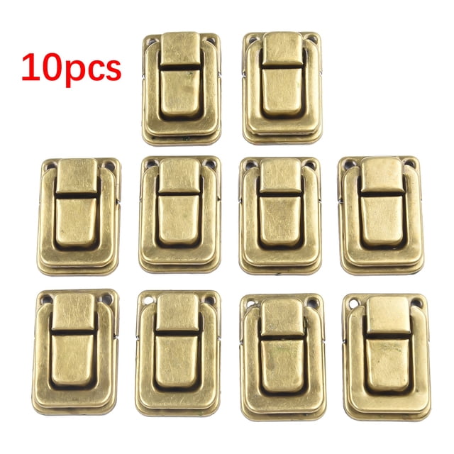 Bgsha 10PCS Retro Luggage Buckle Metal Lock Wooden Box Buckle Furniture Hardware