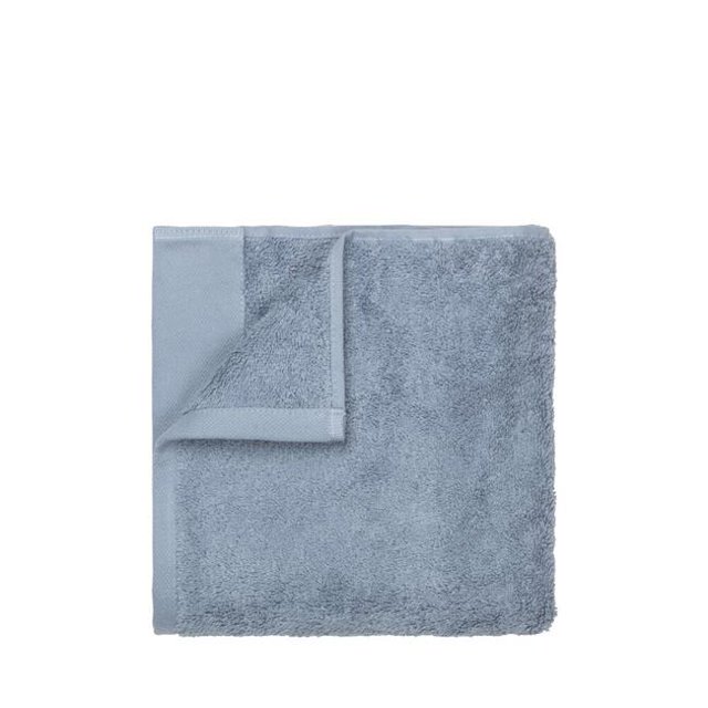 Blomus 69180 28 x 39 in. Riva Organic Terry Bath Towel, Ashley Blue