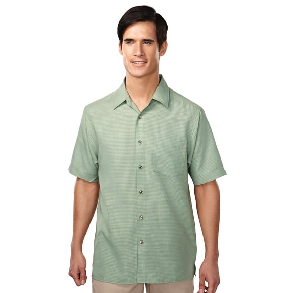Tri-Mountain Cambrian 775 Short Sleeve Woven Shirt, Medium, Turf Green
