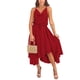 thumbnail image 2 of Txlixc Vestido largo holgado para mujer, color sólido, cuello en V, cordón en la cintura, sin mangas, vestido sin mangas Txlixc  Moda, 2 of 4