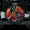 thumbnail image 1 of Colorful Strelitzia Flower Pattern Polyester Universal Spare Wheel Tire Cover Wheel Covers for Trailer RV SUV Truck Camper, 1 of 5