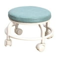 thumbnail image 2 of Taburete bajo giratorio con ruedas, resistente taburete para pedicura, taburete para zapatos, asiento para el hogar Azul, 2 of 9