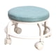 thumbnail image 2 of Taburete bajo giratorio con ruedas, resistente taburete para pedicura, taburete para zapatos, asiento para el hogar Azul, 2 of 9