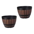thumbnail image 6 of UPKOCH 2Set Rustic Flower Pot Wooden Bucket Modeling Coffee Decorative Flowerpot for Office Decor, 6 of 7