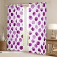 thumbnail image 2 of Manfei Circle Ciecular Pattern Black Out Curtains,Ink Polka Dot Curtains Pack of 2 (42x63 Each),White Purple Bedroom Curtains For Teens,Ultra Soft Home Decor, 2 of 6
