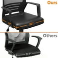 thumbnail image 3 of Renwick Midback Ergonomic Office Chair with Faux Leather Seat, Set of 2, Black, 3 of 6