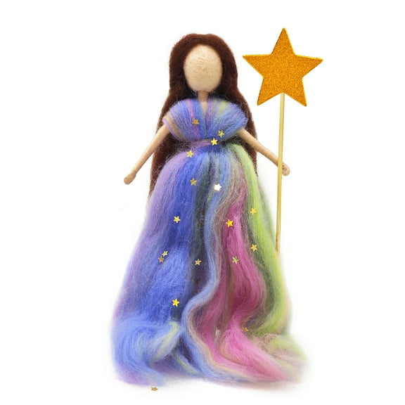 Fairy Queen Needle Felting Kit for Beginners Elf DIY Craft Wool Felt Kits Christmas Gift for Mom