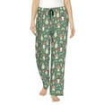 thumbnail image 2 of Picia Mushrooms Gnome Womens Soft Woven Cotton Elastic Waistband Sleep Pajama Pant Lounge Sleep Pant With Pockets And Drawstring-Medium, 2 of 9