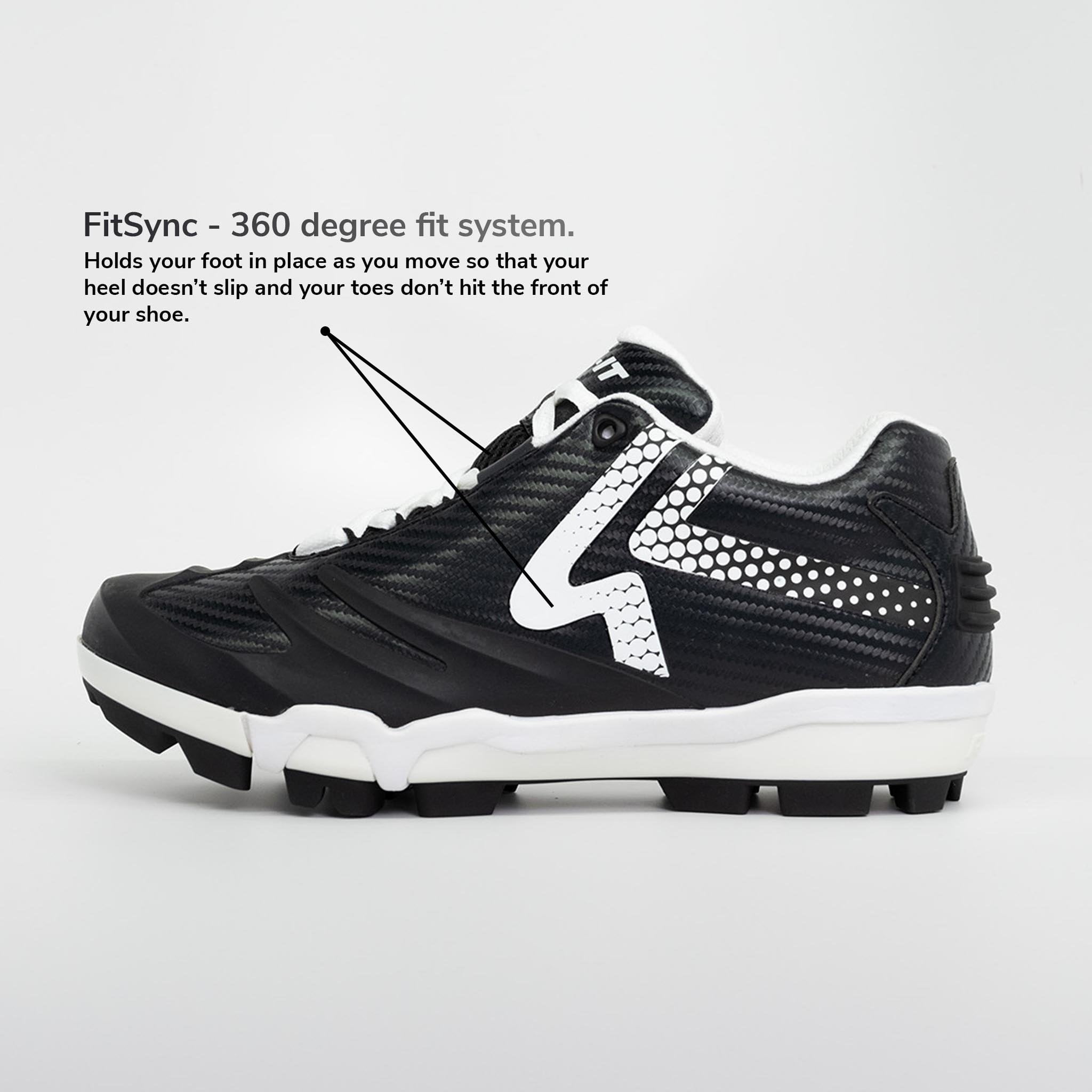 Ringor Swift Step Pro TPU Softball Cleat - Black - Women's Size 9