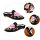 thumbnail image 2 of 1 par de pantuflas étnicas bordadas para mujer (talla 38), 2 of 6