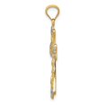 thumbnail image 7 of 14k Gold Two-tone Solid Reversible Cross Charm Pendant, 7 of 7