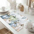 thumbnail image 5 of Fall Pumpkin Placemats Set of 8 Green Eucalyptus Leaves Flower Letter Harvest Heat Insulated Linen Place Mats, Washable Stain-Proof Table Mats for Dining Tables Holiday Decor 13x19inch, 5 of 9