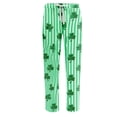 thumbnail image 5 of Domuza Mens St Patricks Day Pajamas Pants Shamrock Clover Elastic Waist Drawstring Pj Pants Soft Relaxed Fit Lounge Sleepwear with Pockets Fluorescent Green 2XL, 5 of 6