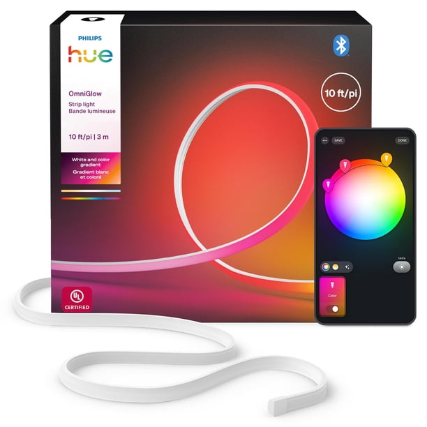 Tira de luces LED Philips Hue OmniGlow 3m, 2700 lm, control por voz