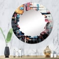 thumbnail image 5 of DESIGN ART Designart "Futuristic Fusion IV" Abstract Collages Modern Wall Mirror 24in.x24in., 5 of 5