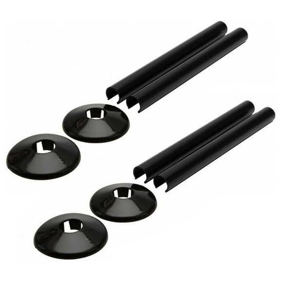 Youkk Radiator Pipe Covers Pipe Covers Sleeve Hole Ring Pipe Fittings Chrome Effect Pipe Covers black