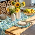 thumbnail image 4 of Palm Leaves Round 13 Inch Placemats Set of 6, Green Blue Tropical Plants Summer Country HeatResistant Non Slip Place Mats for Dining Table, Wipeable Braided Kitchen Table Mats for Housewarming, 4 of 9
