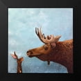 thumbnail image 2 of Stewart, Lucia 20x20 Black Modern Framed Museum Art Print Titled - Moose and Rabbit, 2 of 5