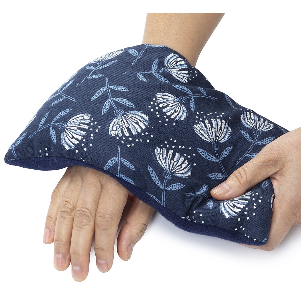 SunnyBay Small Microwave Heating Pad, Microwavable Versatile Cold/Heated Neck and Shoulder Wrap for Back Pain and More, Odorless Moist Heat Cotton-Plush Pad, Blue Dandelion