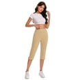 thumbnail image 6 of BLVB Dressy Capri Pants for Women High Waist Stretch Womens Dress Capris Pants for Summer with Pockets Work Casual, 6 of 8