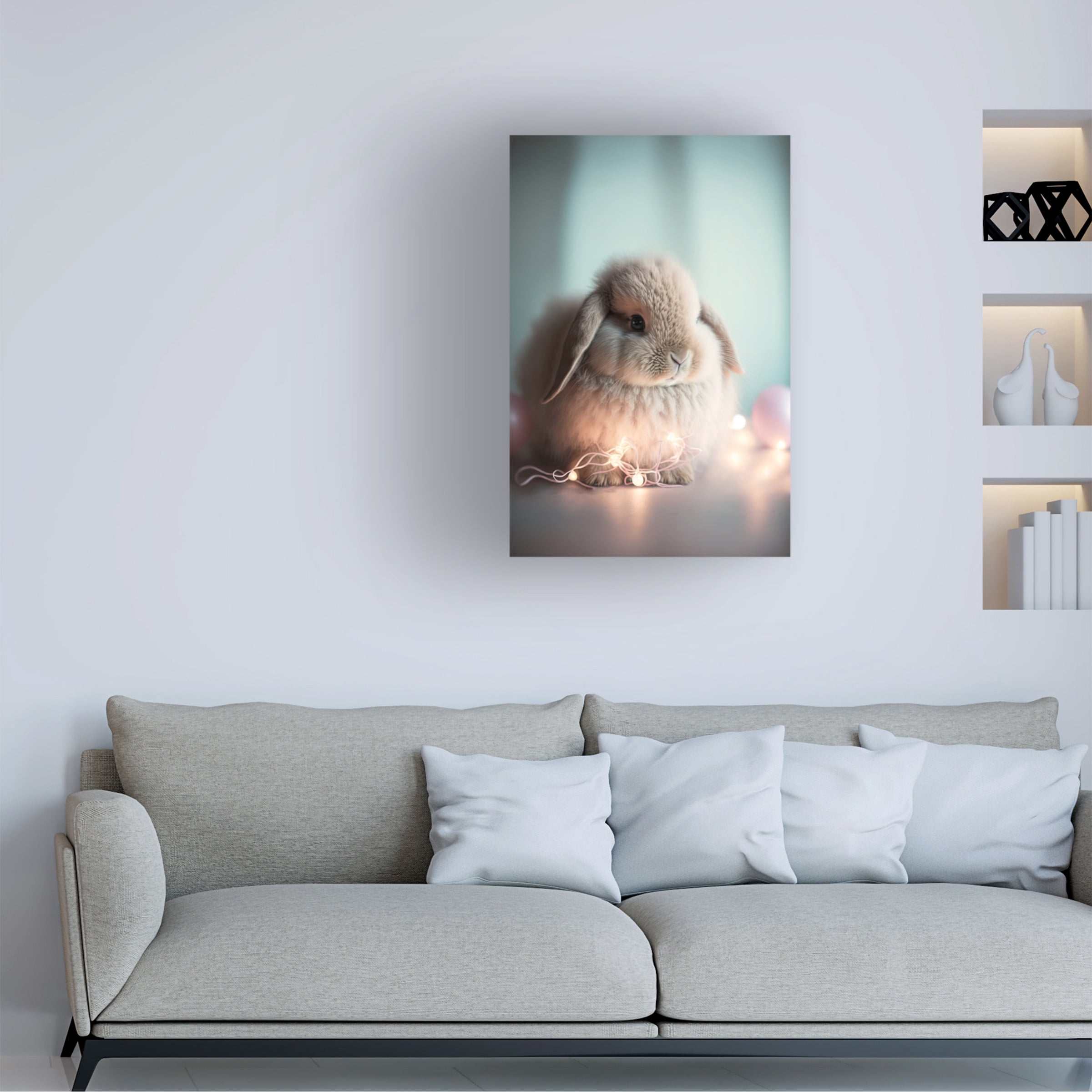 Treechild 'Fluffy Bunny' Canvas Art