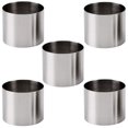 thumbnail image 1 of Goeielewe 5Pcs Round Cake Rings Mold, 2-Inch Mini Cake & Pastry Ring, Stainless Steel Mousse Dessert Rings Set Cake Cookie Biscuit Cutter Muffin Baking Molds, 1 of 4