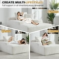 thumbnail image 6 of Leumius 67'' Oversized Chaise Lounge Chair Indoor,Cloud Plush Velvet Upholstered Deep Seat Sofa Bed with Back Cushion & Pillows,Cozy Sleeper Sofa Couch for Living Room, No Assembly Required,White, 6 of 12