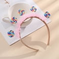 thumbnail image 5 of UJNDER Women's Playful Candy Hairband for Amusement Park Themed Adjustable Elastic Hair Accessory Kids Headbands,01_Pink,One Size, 5 of 5