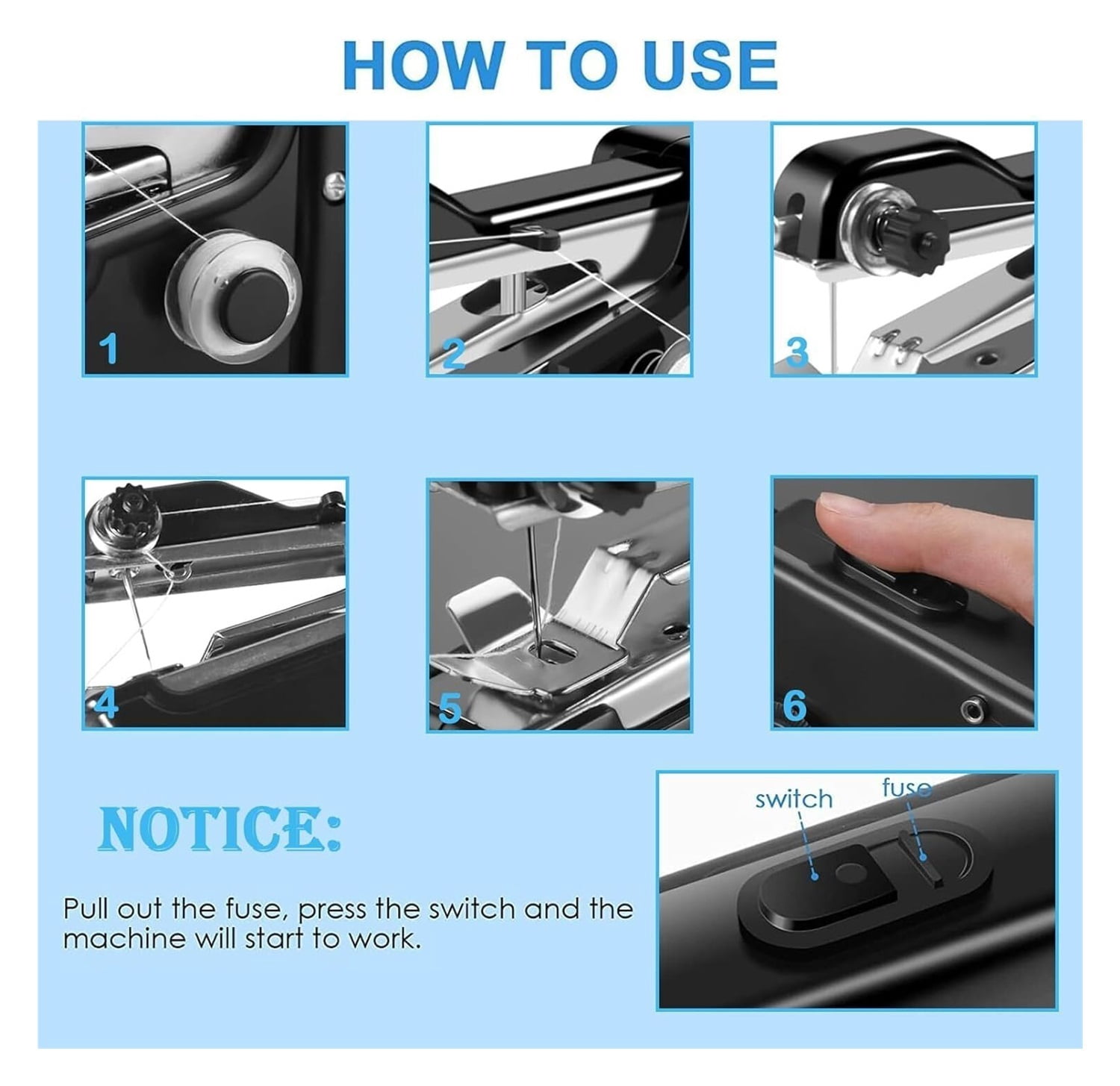 Handheld Sewing Machine, Portable & Cordless Mini Sewing Machine for Beginners - Electric Fast Stitching, DIY Fabric Clothes Repair Kit, Home Travel Mending Machine with Accessories
