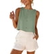 thumbnail image 5 of Craaazy Women's Relaxed Fit Round Neck Tank Top, Solid Color Sleeveless Cotton Top, Loose Comfy Reversible Casual Vest for Daily Wear Gifts, 5 of 9
