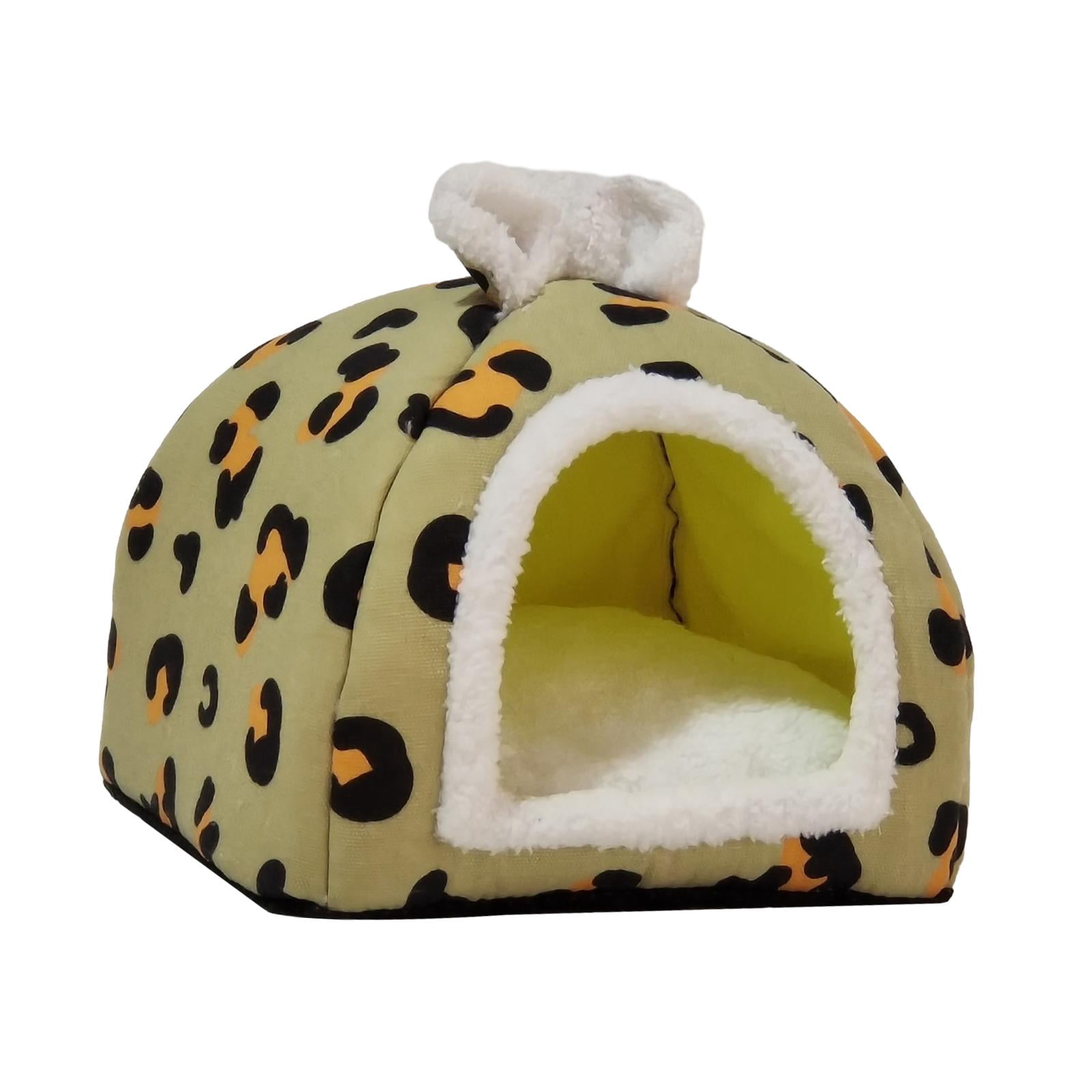 Dog Beds Calming Snooze Furniture Self Warming Cat House for Kitten Dog Cats Green Large
