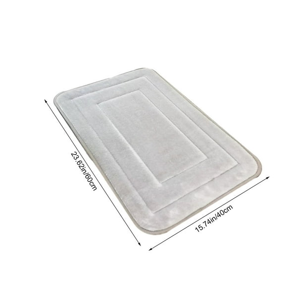 Alfombrilla De Baño Absorbente Y Antideslizante - 40x60 Cm, Gris, Lavable A Máquina