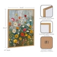 thumbnail image 6 of Kate and Laurel Boho Wildflower Garden Framed Wall Art by The Creative Bunch Studio, 16x20 Gold, Soft Flower Meadow Art for Wall, 6 of 7