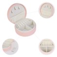 thumbnail image 3 of Unique Bargains Jewelry Box Small PU Leather Jewelry Organizer Case Storage Display Holder Pink, 3 of 8