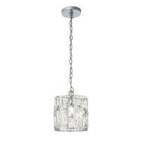 Open Box Home Decorators Collection Kristella 1-Light Chrome Crystal Pendant Light