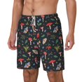 thumbnail image 2 of Uemuo Forest Flora and Insects Pattern Mens Swim Trunks Quick Dry Board Shorts with Mesh Lining, Stretch Beach Shorts Quick Dry No-Chafing Board Shorts-XX-Large, 2 of 9