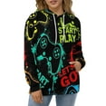 thumbnail image 4 of GamePad 3D Print Hoodie Men Women Autumn Thin Pullover Sweatshirt Vintage Streetwear Tops, 4 of 6