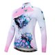 thumbnail image 3 of 2019 Maillot de ciclismo de manga larga para mujer, maillot de ciclismo de carretera, MTB, camisetas de bicicleta de montaña, maillot de carreras, blusa con calaveras, color blanco, 3 of 5